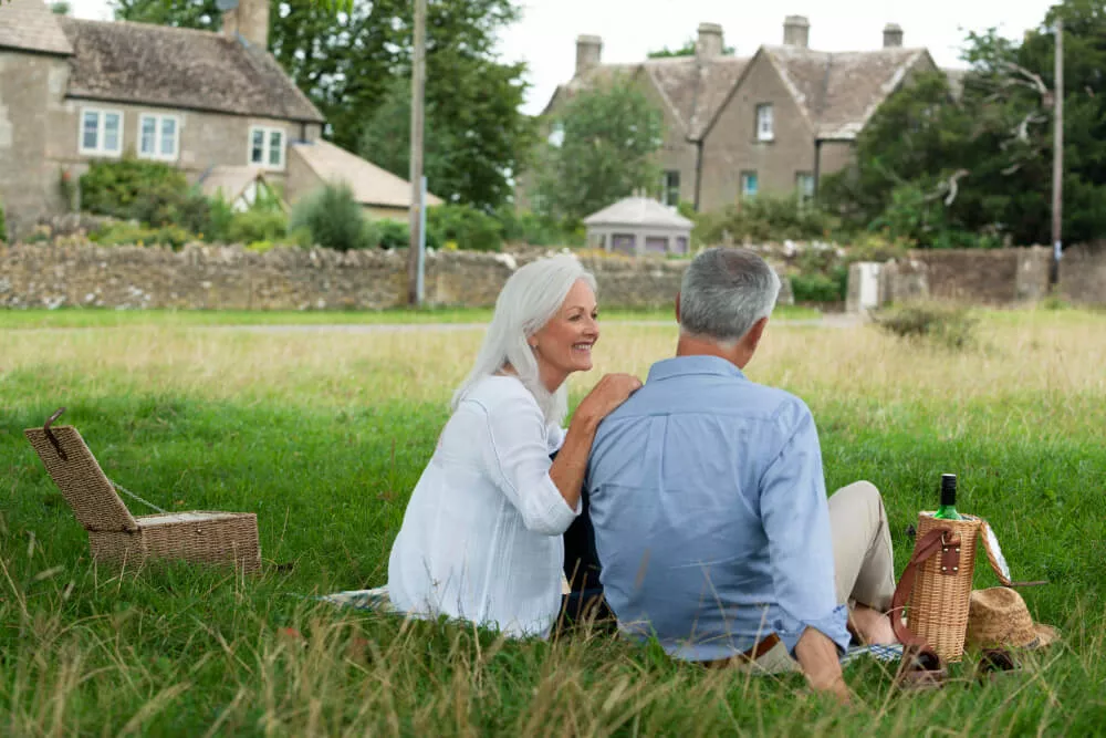 Senior couple enjoying outdoors Centerville